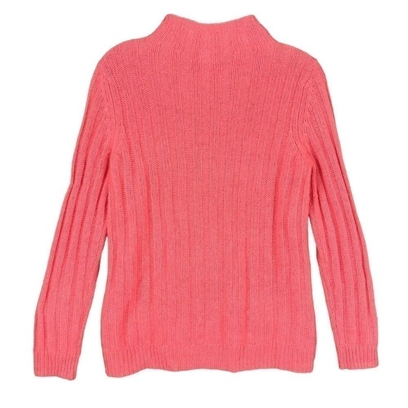 CHICOS Cashmere Sweater Small Pink Cable Knit Pullover - Picture 4 of 7
